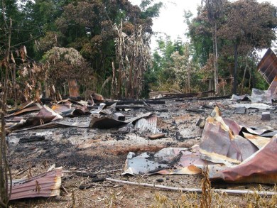 Village destroyed