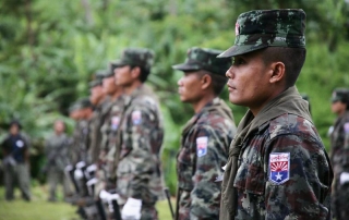 Karen soldiers on parade