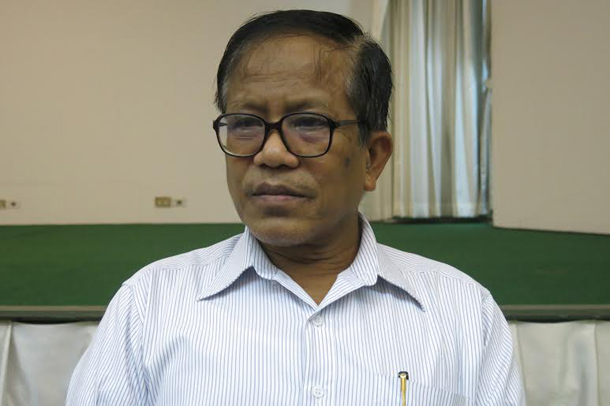 Nai Hong Sar, vice-chairman of the New Mon State Party. (Photo: The Irrawaddy) 